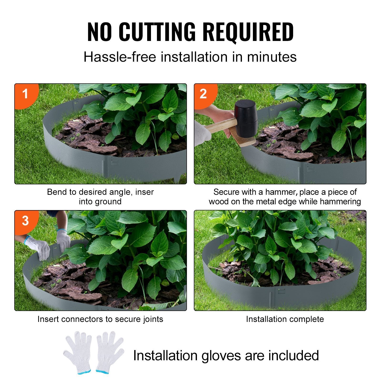 VEVOR Steel Landscape Edging Bendable Metal Landscape