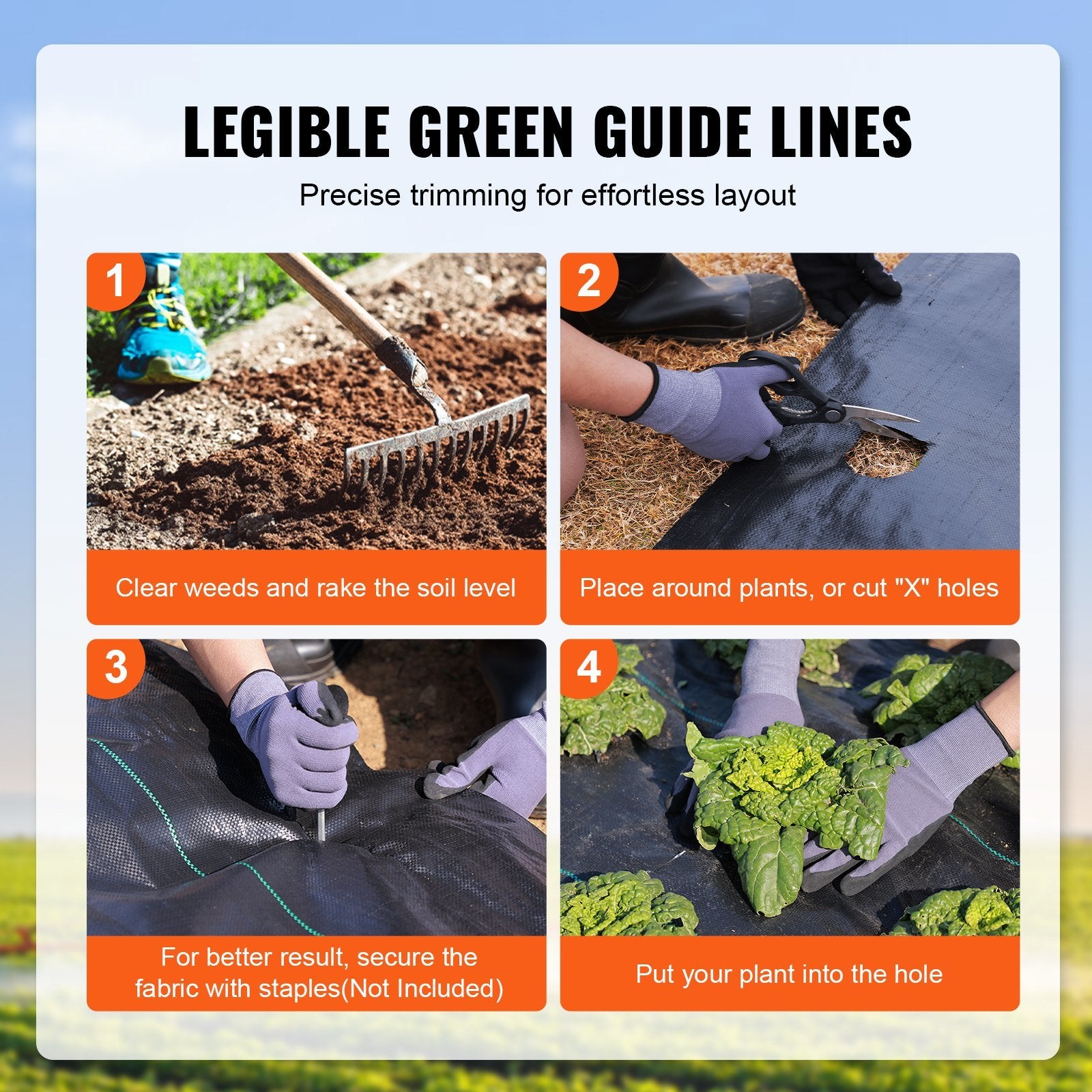 Premium Heavy Duty Weed Barrier Landscape Fabric