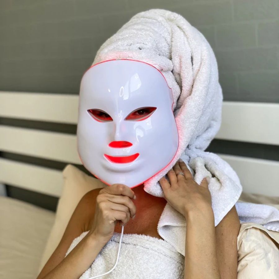 7 Colors LED Facial Mask Red Light Therapy Masks EMS Photon Therapy Face Neck Lifting Beauty Device Professional Facial Products Home Use Beauty Devices