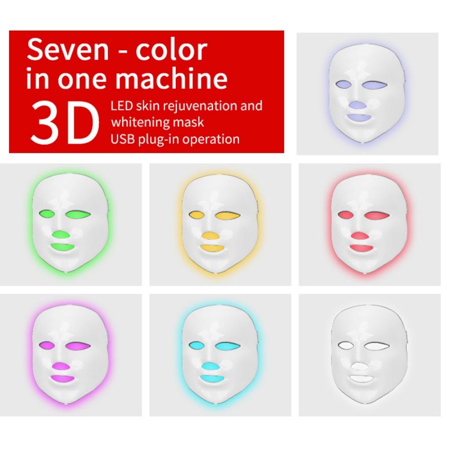 7 Colors LED Facial Mask Red Light Therapy Masks EMS Photon Therapy Face Neck Lifting Beauty Device Professional Facial Products Home Use Beauty Devices