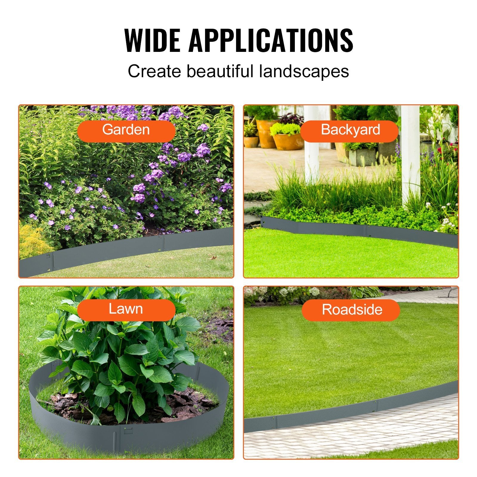 VEVOR Steel Landscape Edging Bendable Metal Landscape