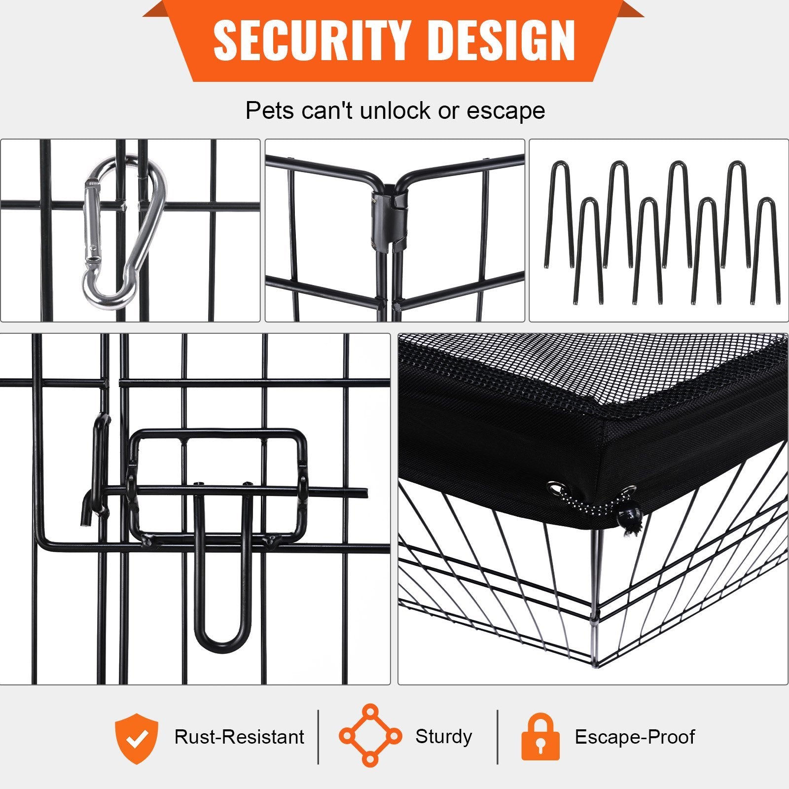 VEVOR Dog Playpen Indoor Outdoor Dog Pen