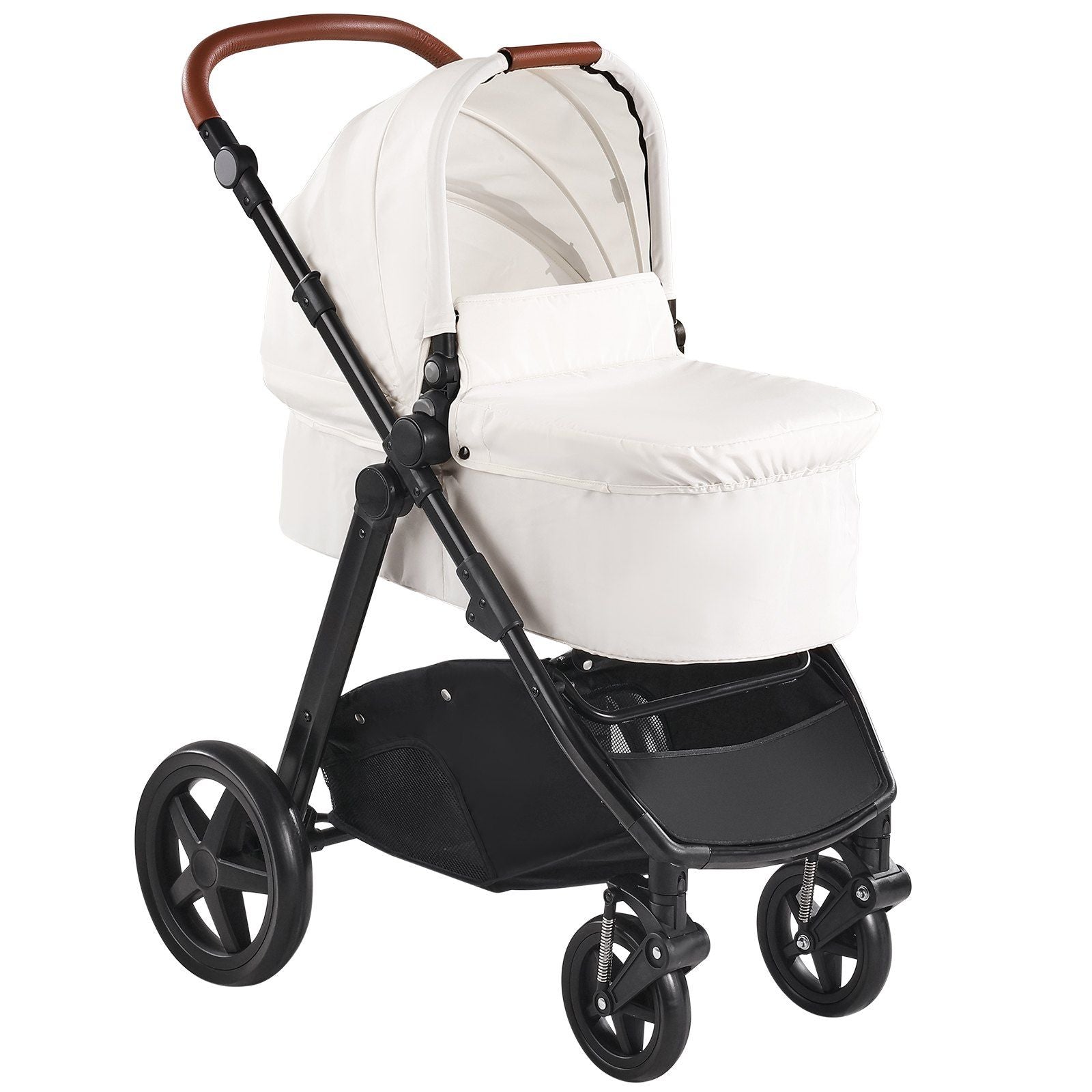 VEVOR Stroller Travel System With Bassinet Playard Baby Combo Set 2-in-1 White