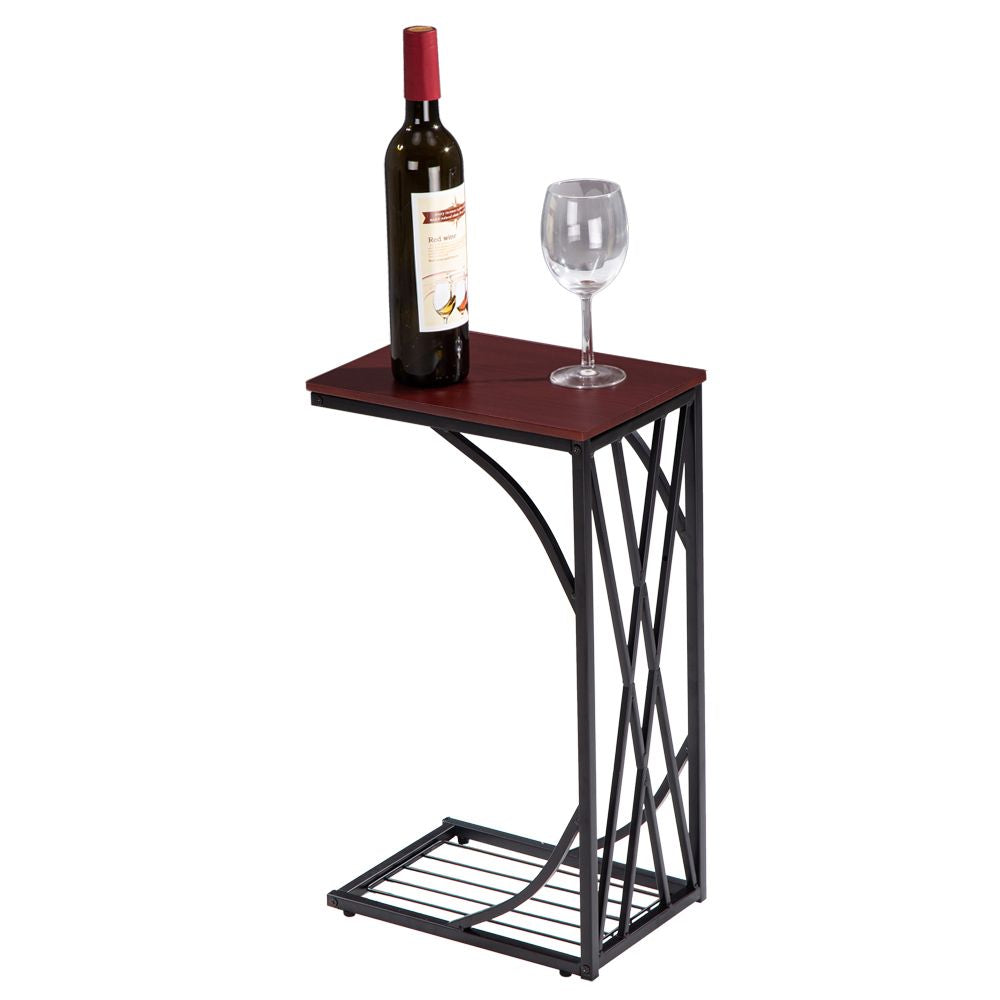 C-shaped Side Sofa Snack Table Coffee Tray End Table Living Room Furniture