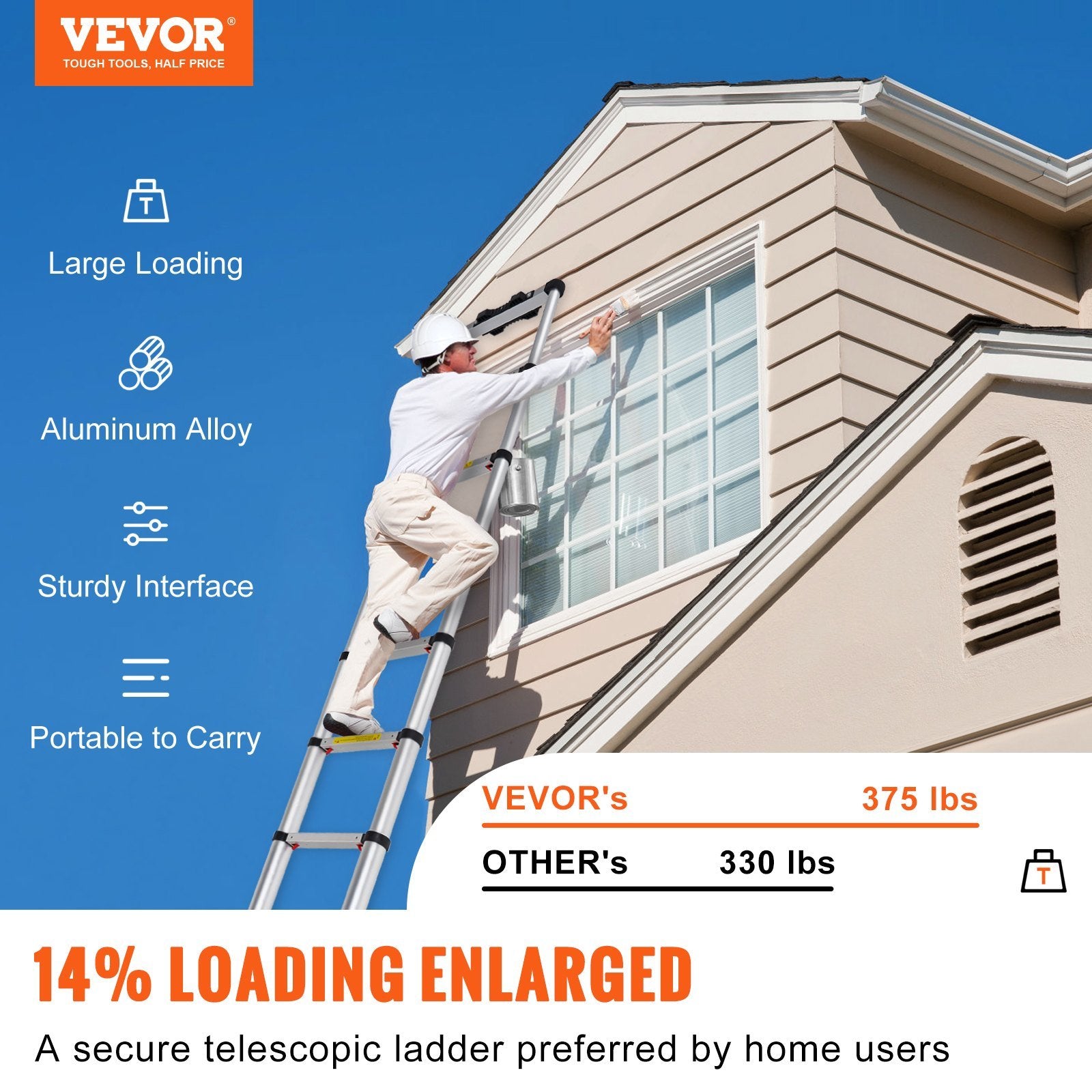 VEVOR Telescoping Ladder Aluminum Multi-purpose