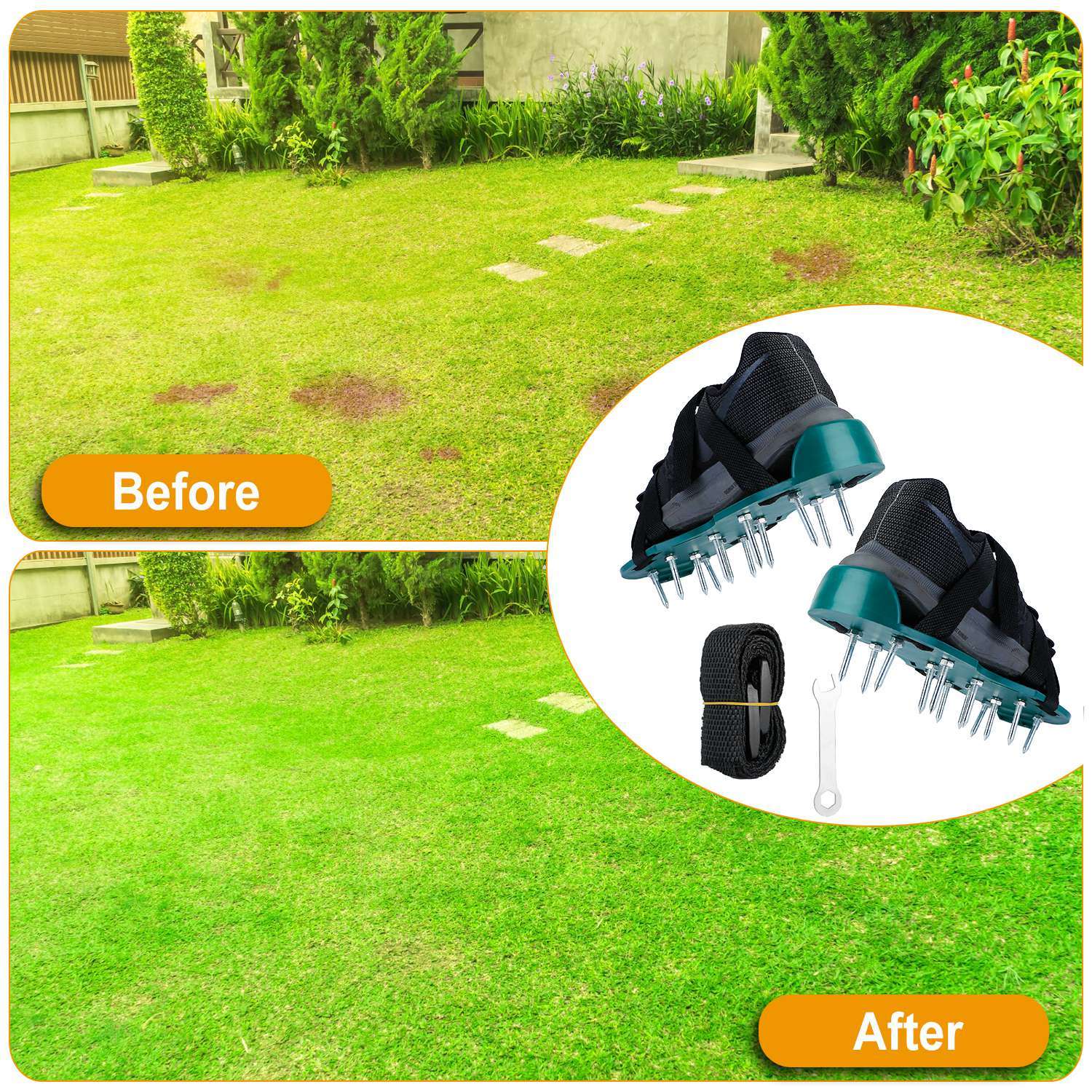 Lawn Aerator Shoes Grass for Lawn Garden