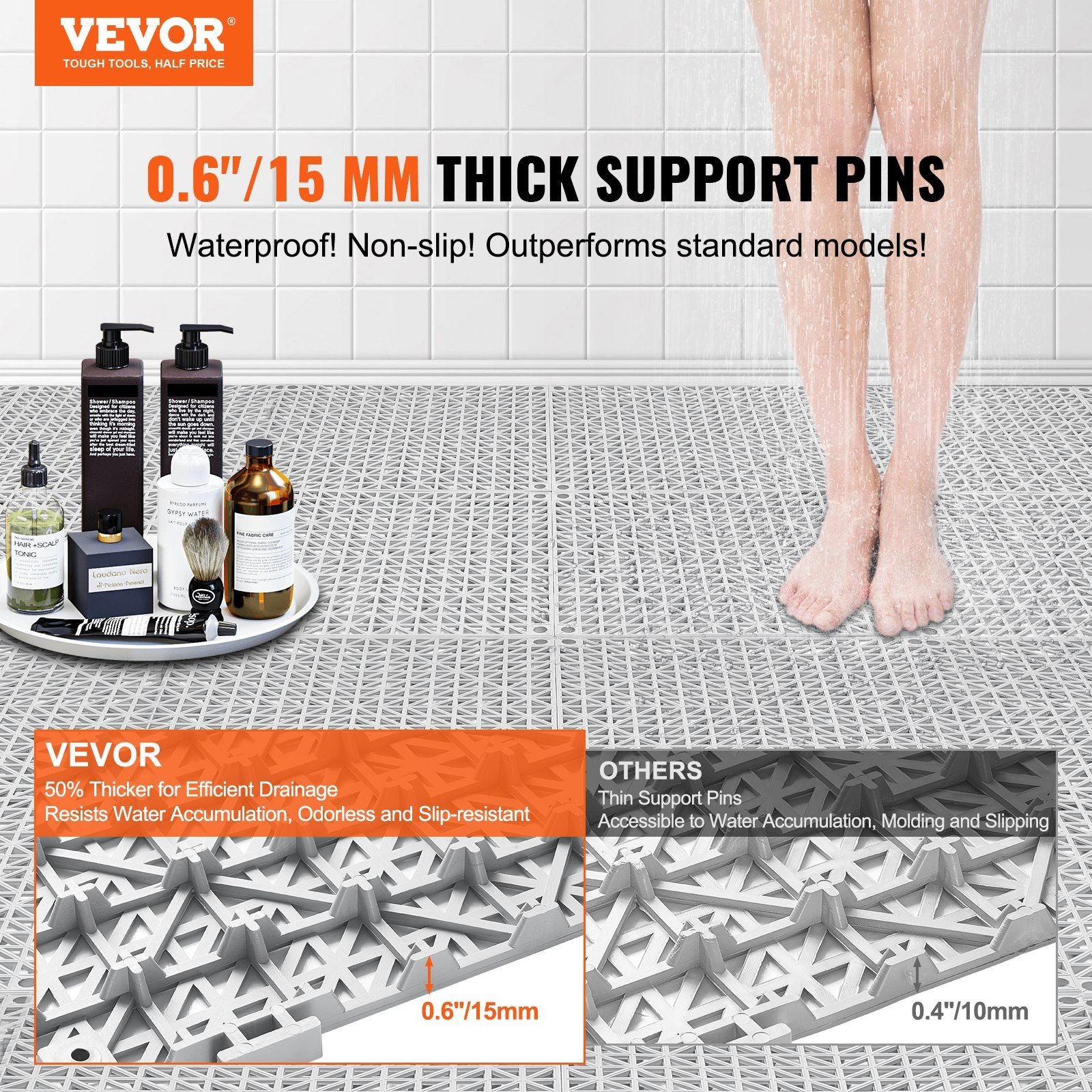 VEVOR Modular Interlocking Cushion, 12 Pack 12