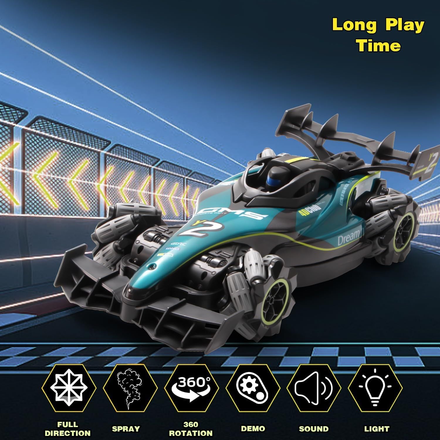 4DRC Y2 Hand Controlled Gesture RC Car 2.4Ghz 4WD 360° Racing Car 2 Battery For Boys & Girls,Kids Toy,Children Christmas Gifts.