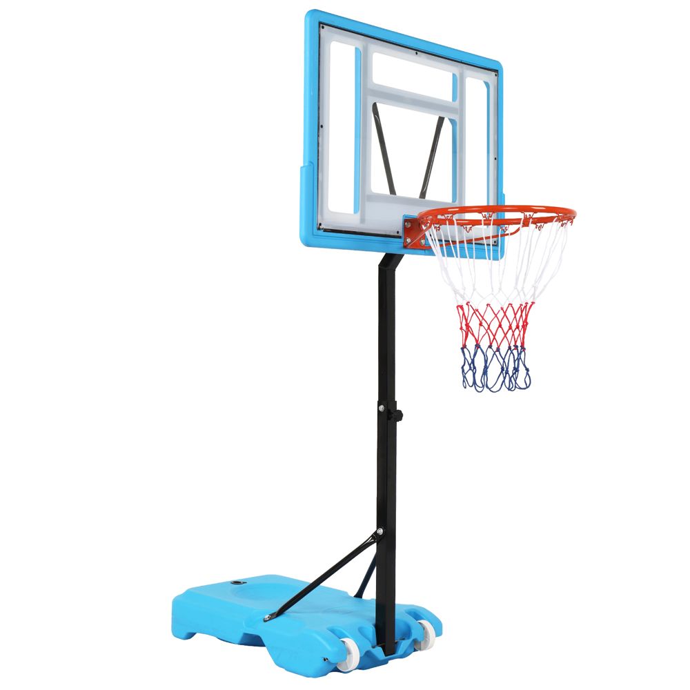 PVC Transparent Board Basket Frame Adjustable 115-135cm Perfect Basketball Hoop for poolside game XH