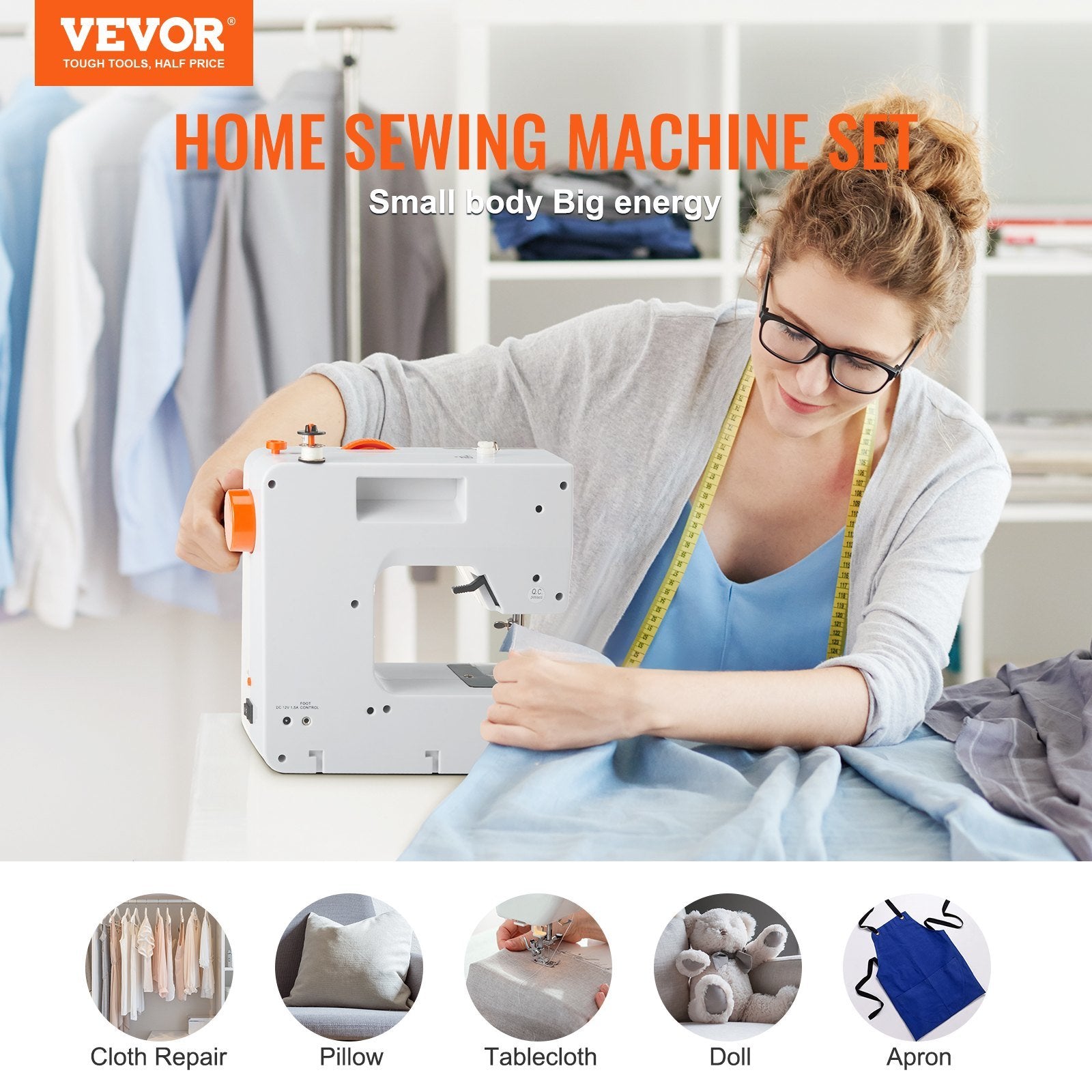 VEVOR Sewing Machine 38 Stitches Extension Table