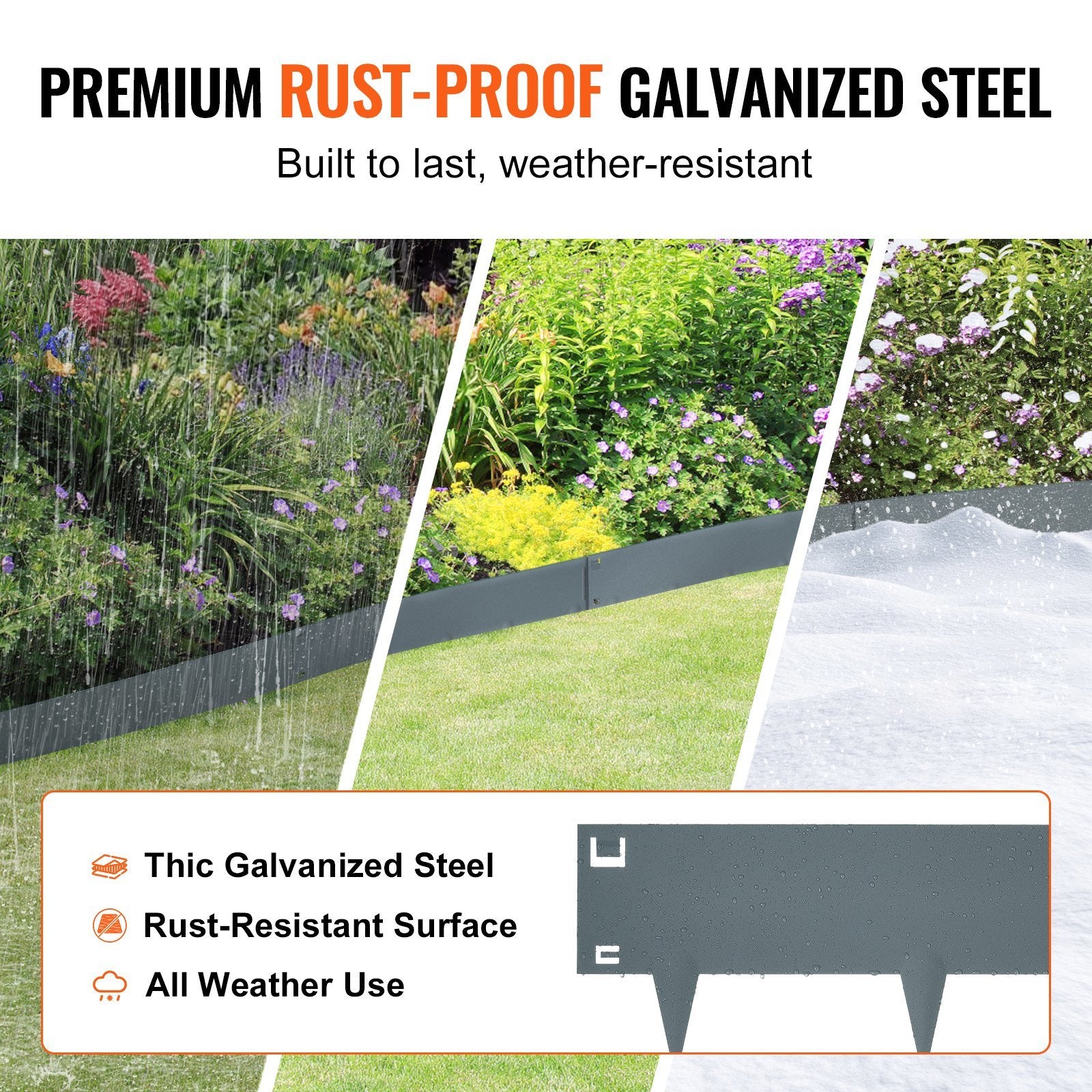 VEVOR Steel Landscape Edging Bendable Metal Landscape