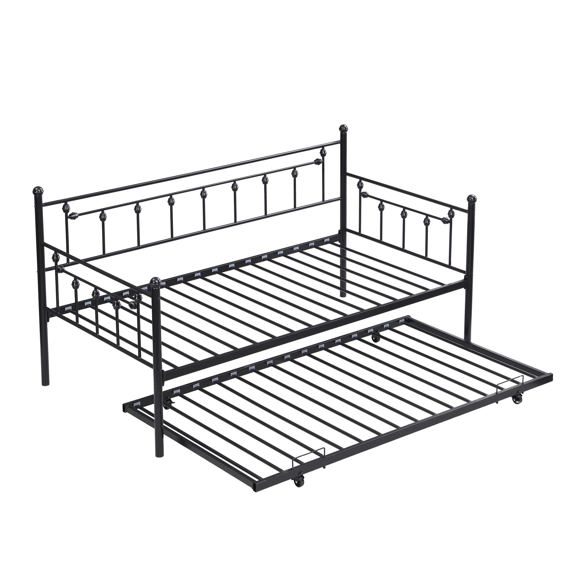 Daybed with trundle, BLACK
