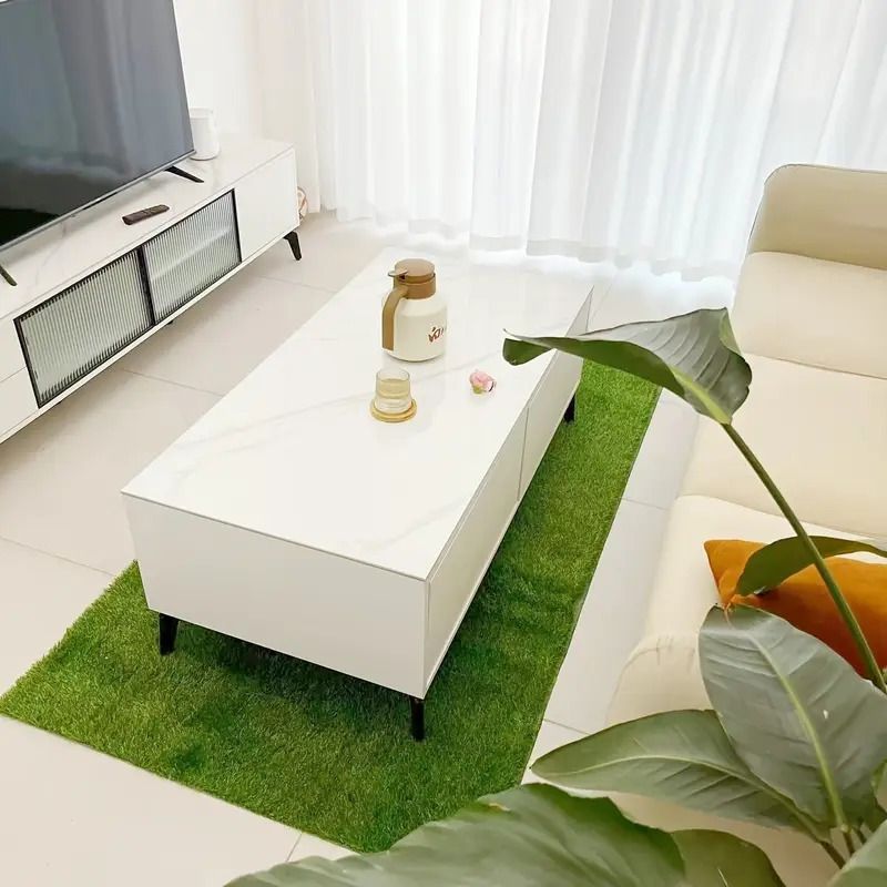 Realistic artificial grass 3.28 feet X 9.84 feet green artificial turf carpet 1.2 inches pile height fake grass mat indoor and outdoor lawn landscape, used for gardens, balconies, with drainage holes