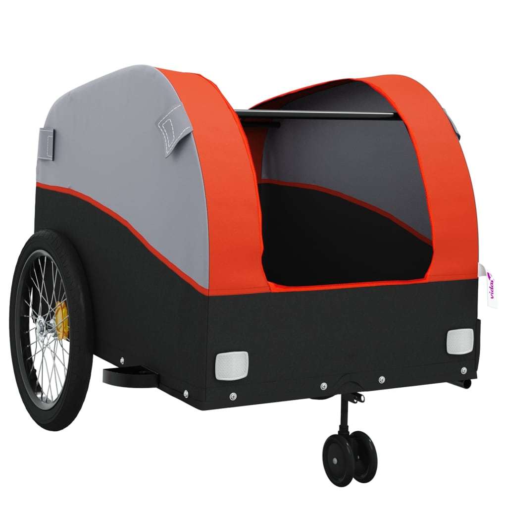 Bike Trailer Black and Orange 99.2 lb Iron