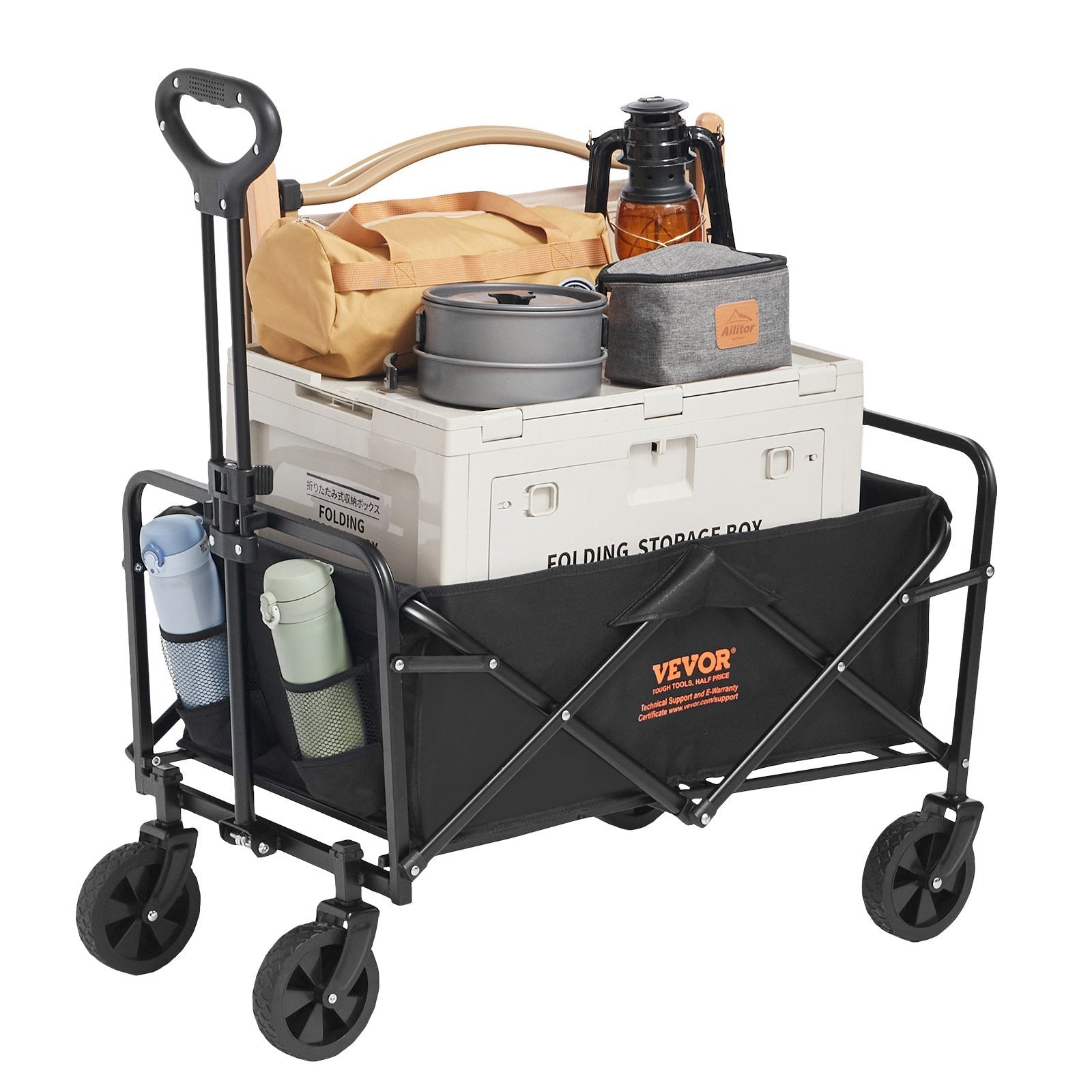 VEVOR Collapsible Folding Wagon Sports Wagon for Camping