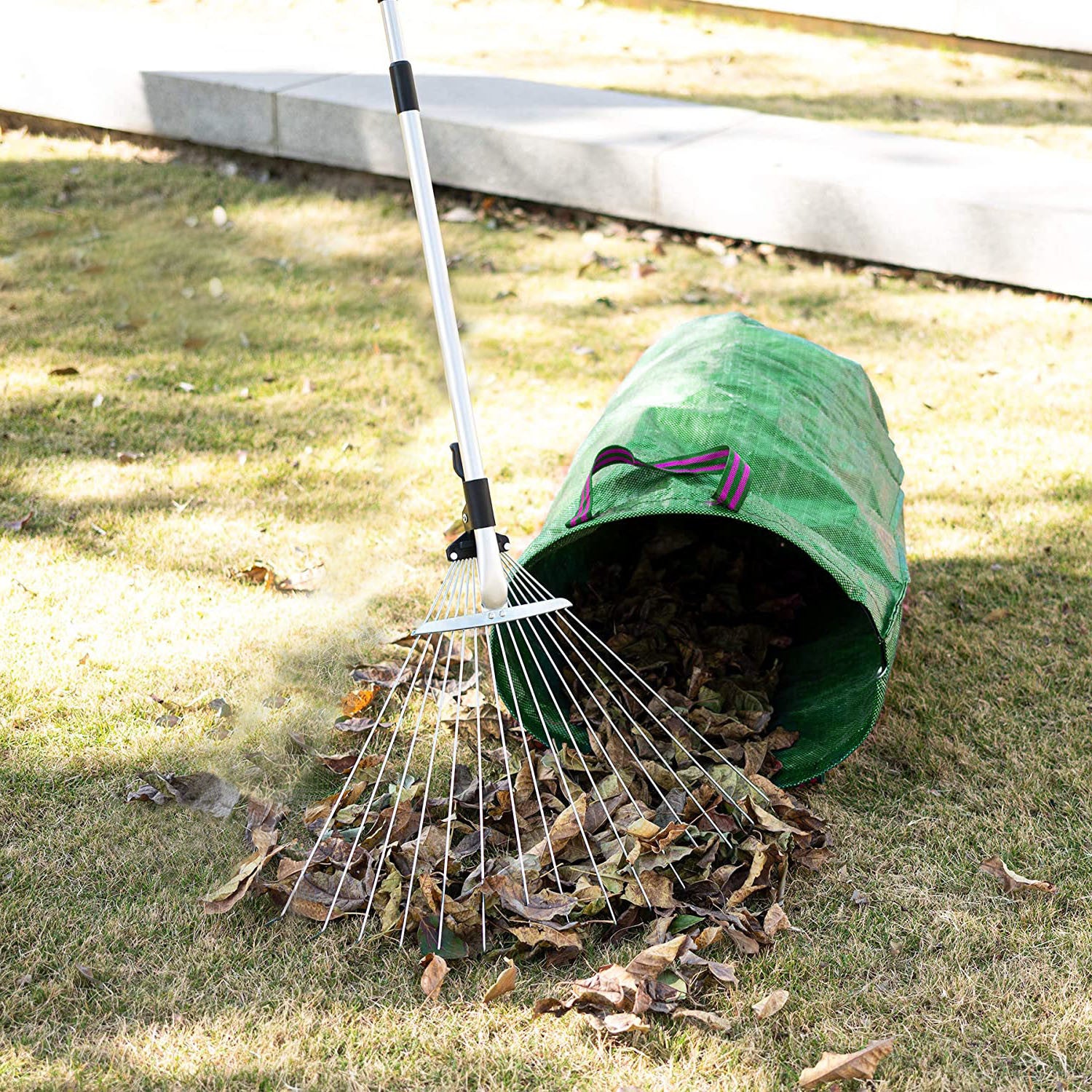 Lawn Yard Garden Leaf Rake