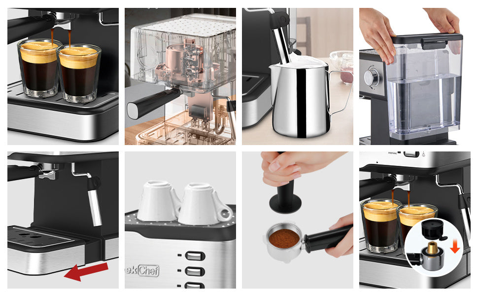 Pump Coffee Machine Compatible with POD capsules
