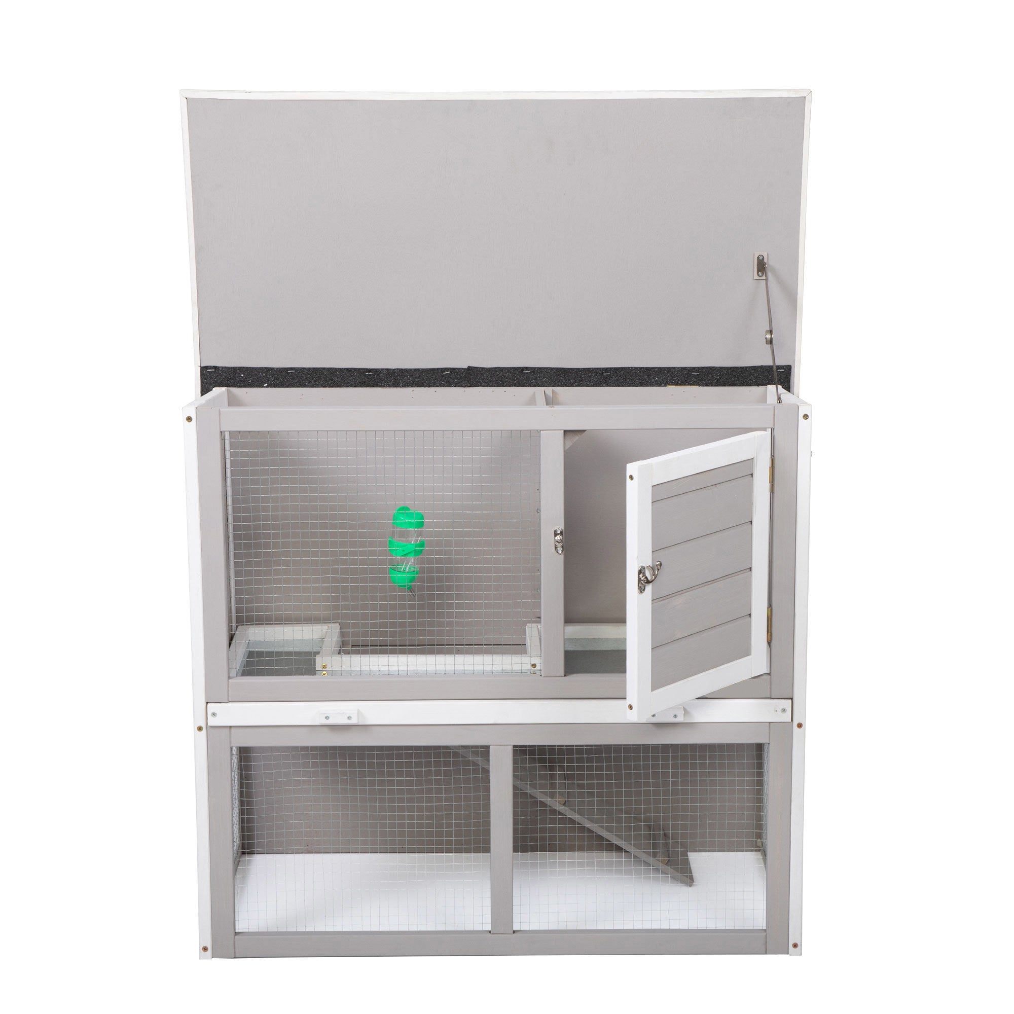 Wooden Rabbit Hutch with Pull Out Tray