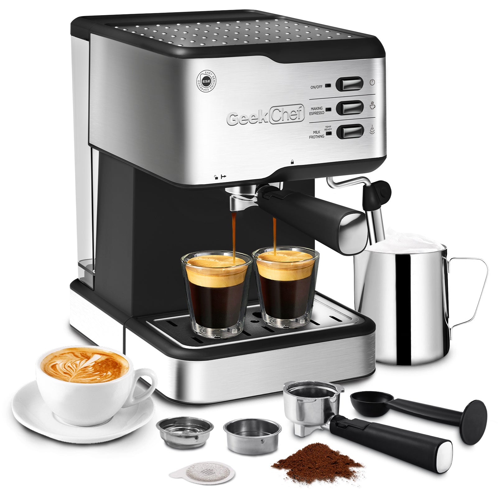 Pump Coffee Machine Compatible with POD capsules