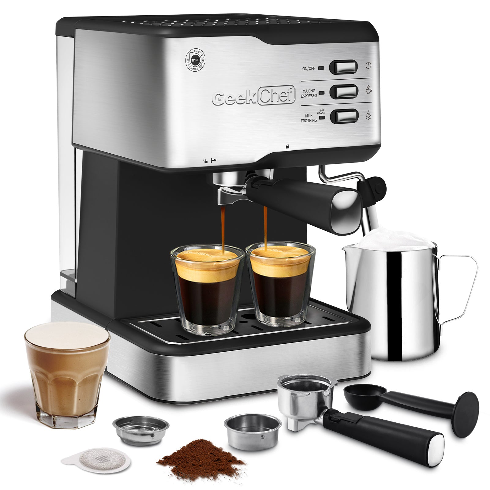 Pump Coffee Machine Compatible with POD capsules