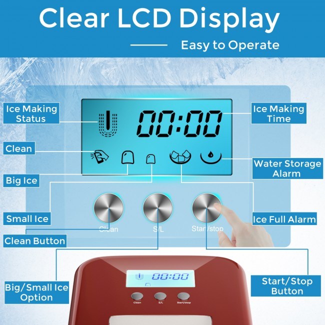Counterto Ice Maker with Ice Scoop