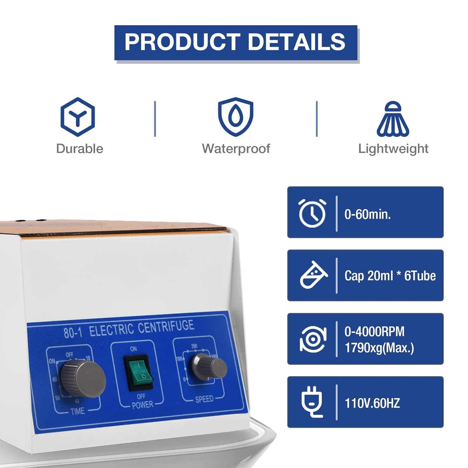 Centrifuge Electric Lab Benchtop Centrifuge