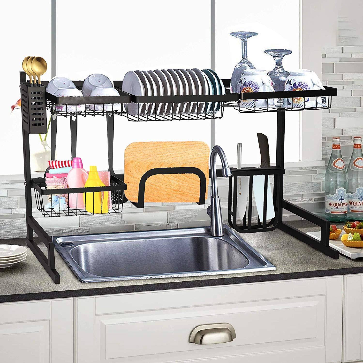 Multifunctional Dish Rack Kitchen Stainless Steel