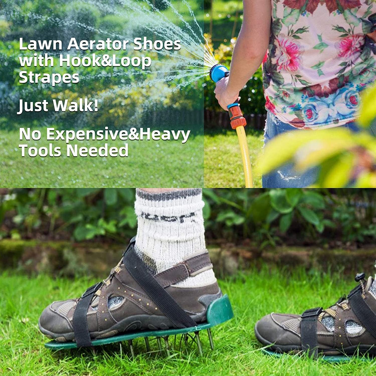 Lawn Aerator Shoes, Metal Spike Sandals