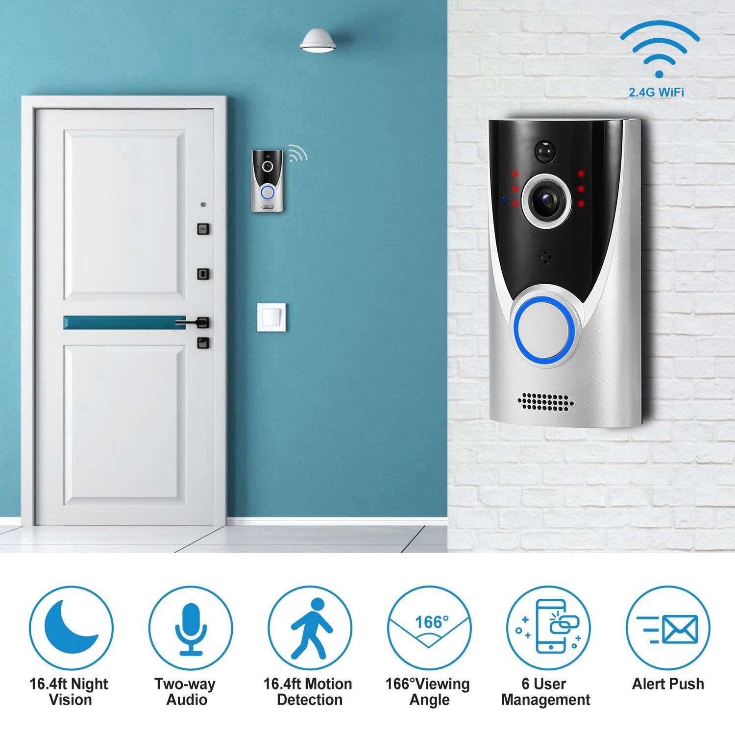 Doorbell Wireless  WiFi Security Camera