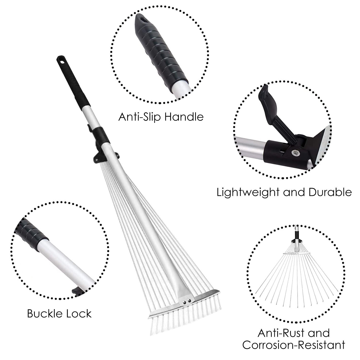 Lawn Yard Garden Leaf Rake