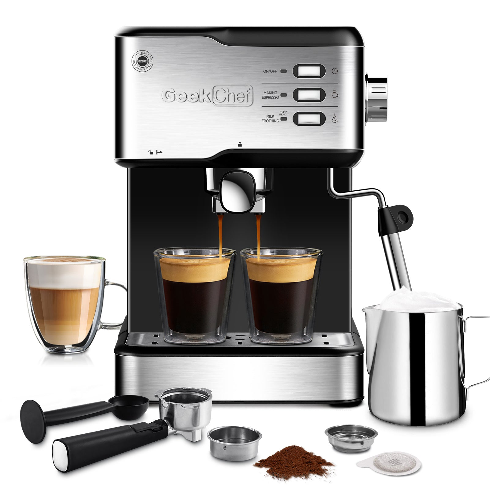 Pump Coffee Machine Compatible with POD capsules