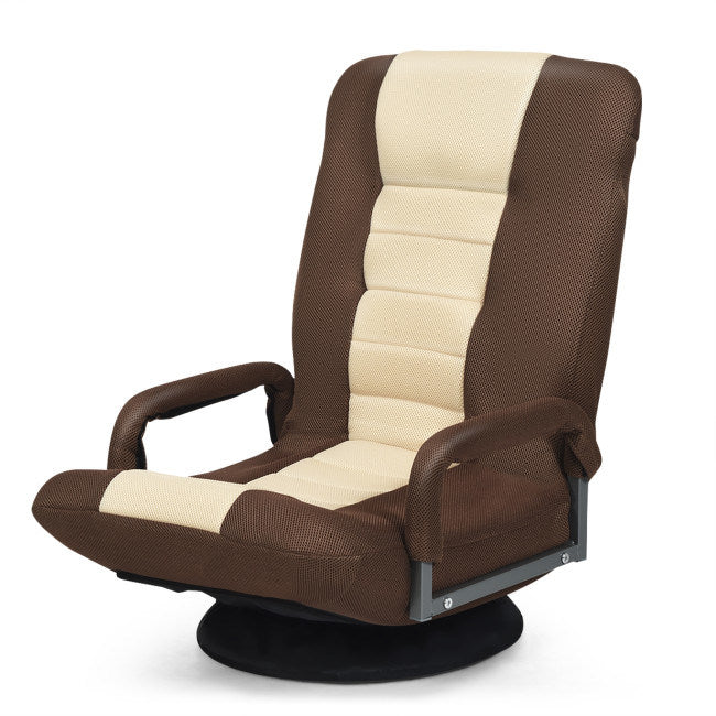 Gaming Floor Chair with Foldable Adjustable Backrest