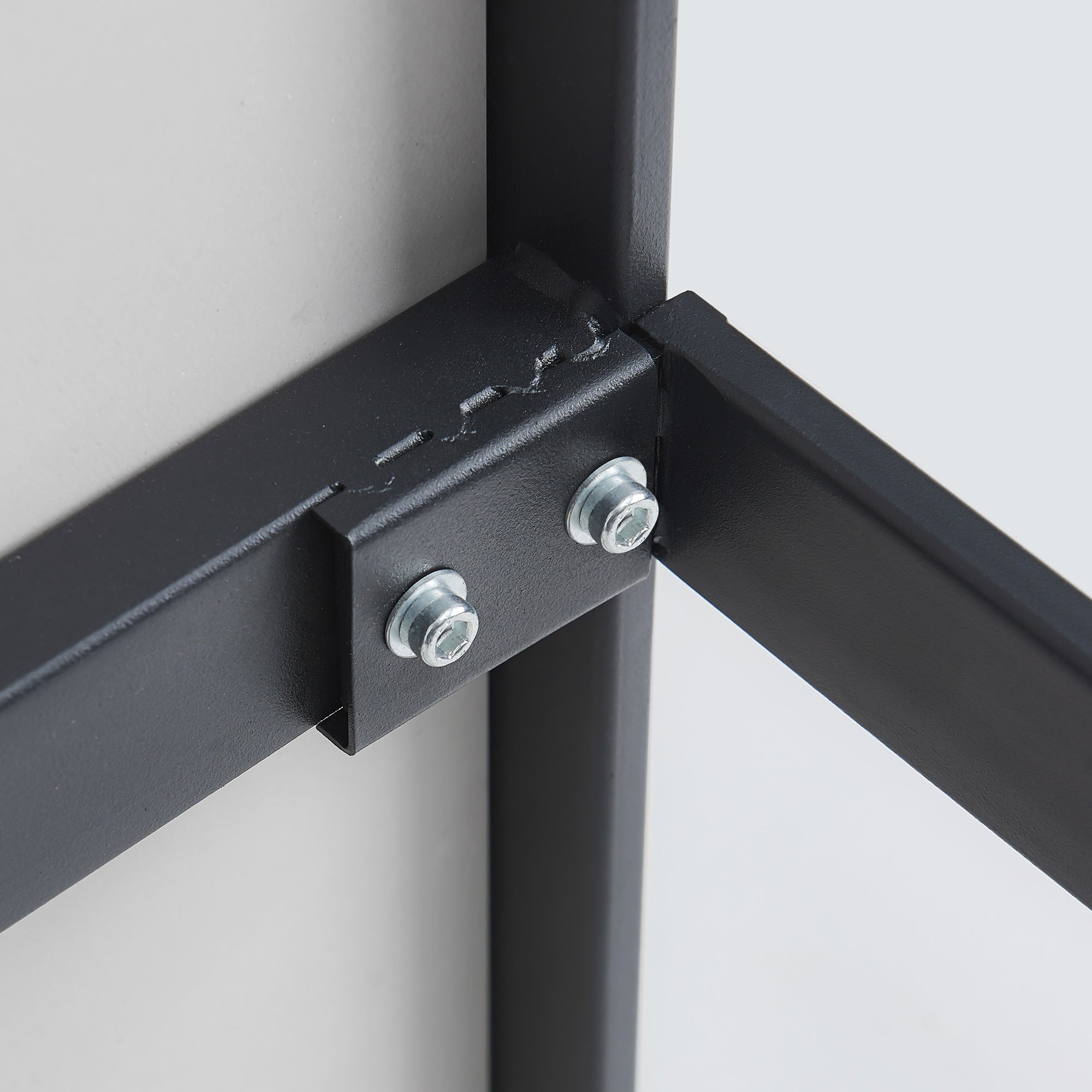 Minimalism Square coffee table Black metal frame