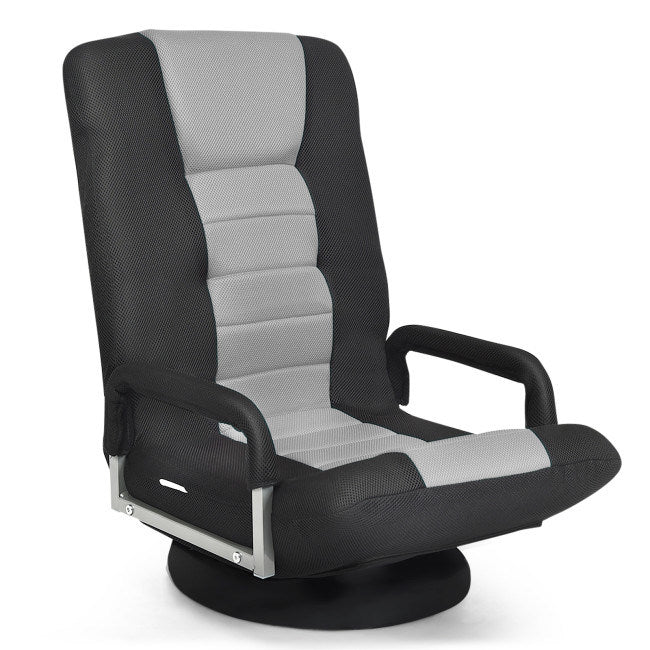 Gaming Floor Chair with Foldable Adjustable Backrest