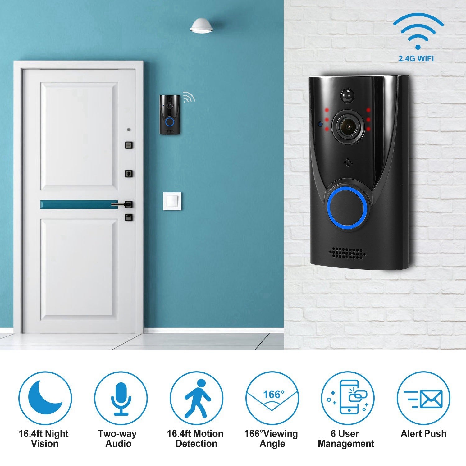 Doorbell Wireless  WiFi Security Camera