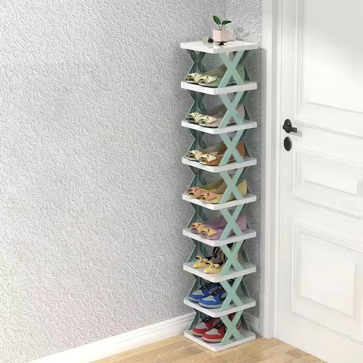 Plastic Shoe Rack Space Saving Free Closet