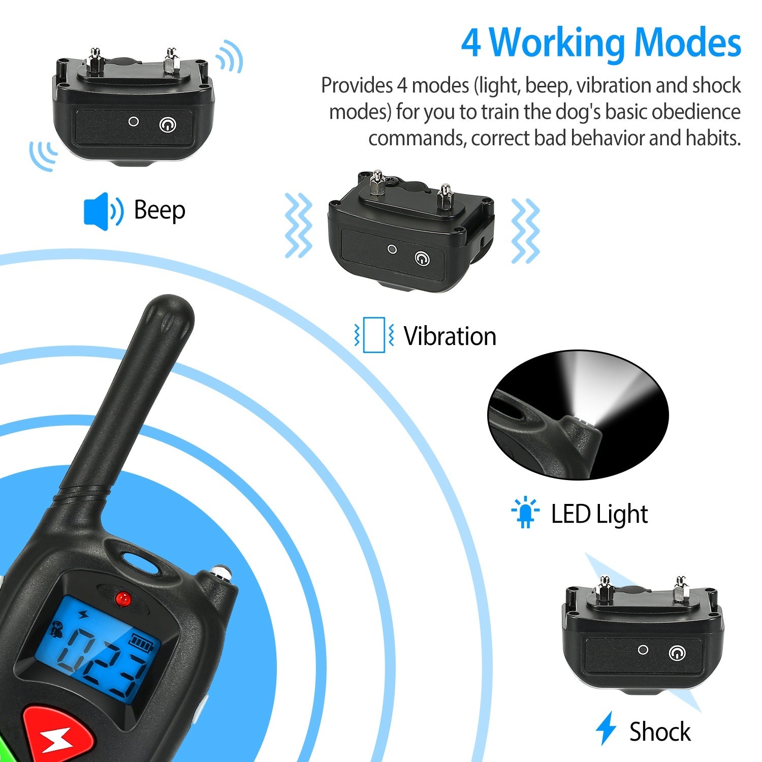 Waterproof Dog Training Collar Remote Control