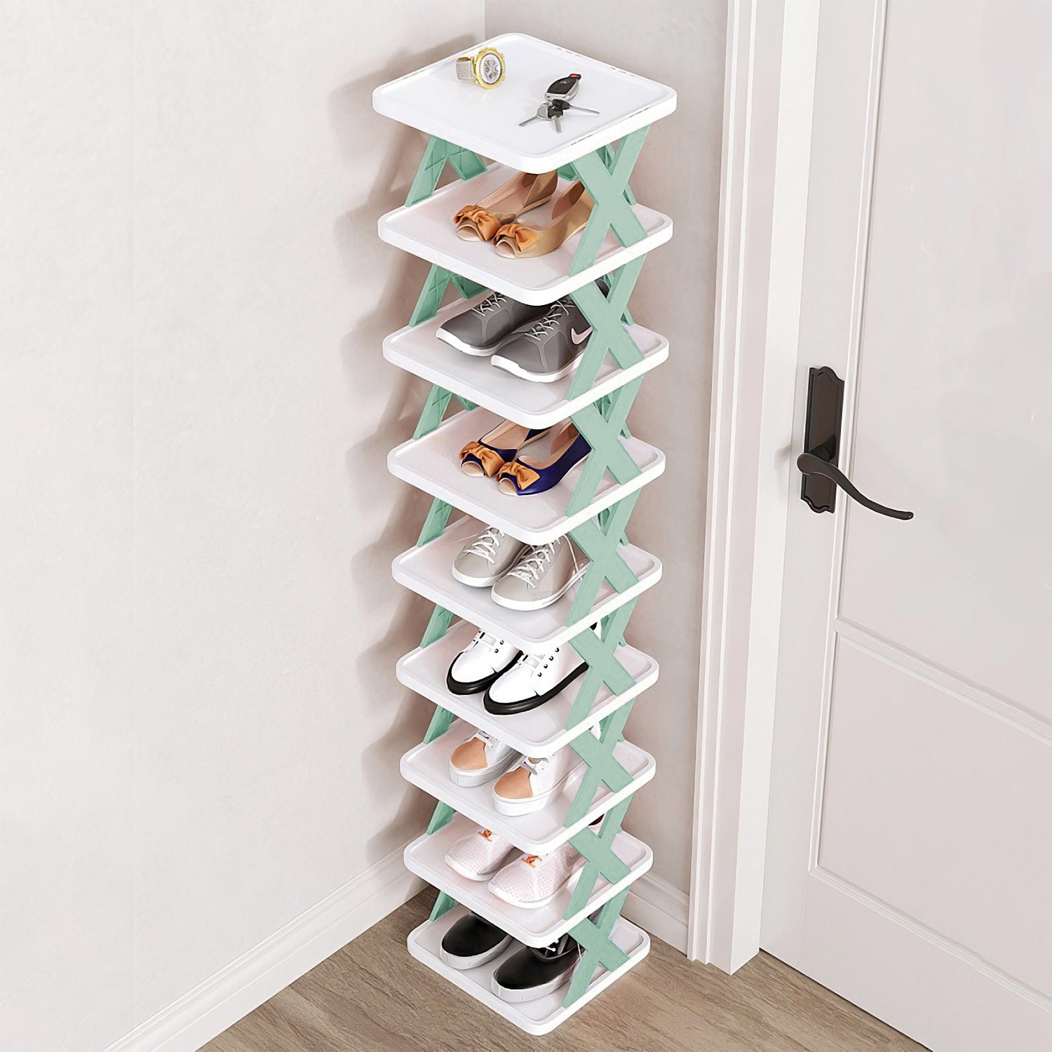 Plastic Shoe Rack Space Saving Free Closet