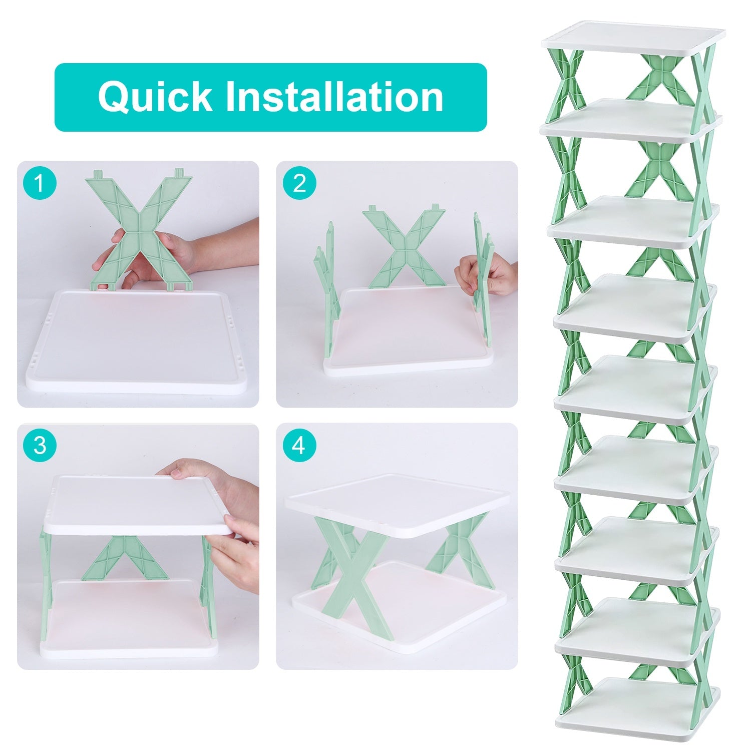 Plastic Shoe Rack Space Saving Free Closet