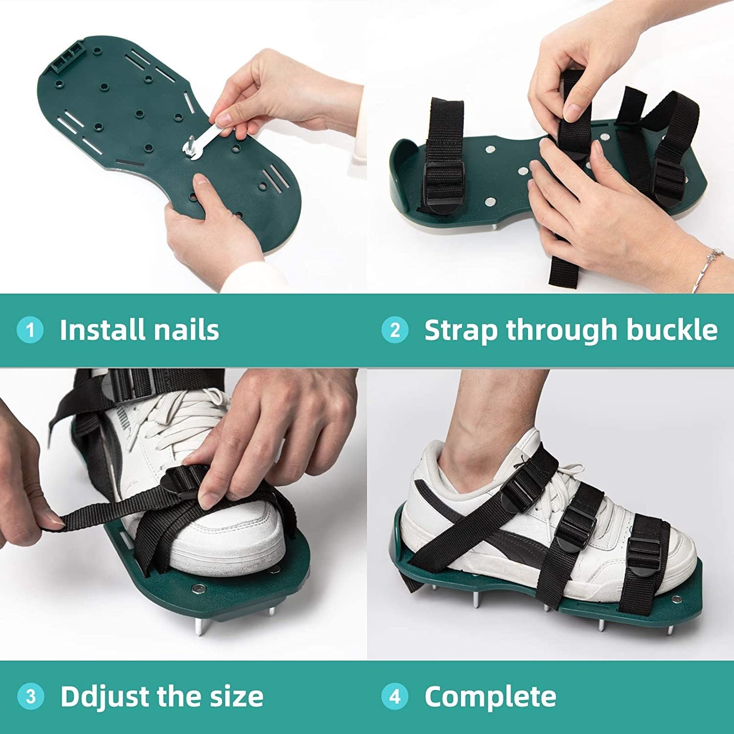Lawn Aerator Shoes, Metal Spike Sandals