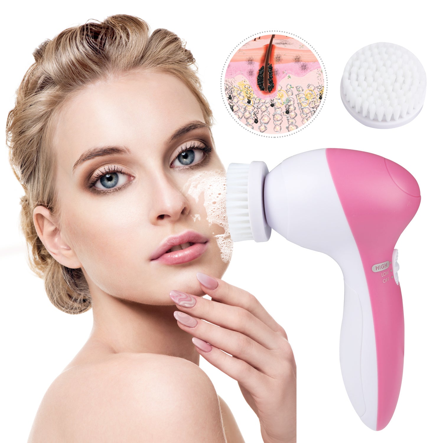 Facial Cleansing Waterproof Face Brush