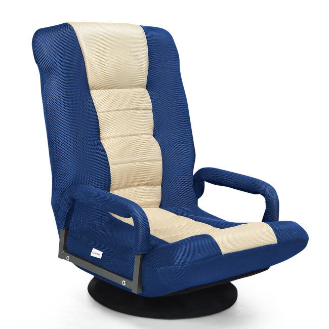 Gaming Floor Chair with Foldable Adjustable Backrest