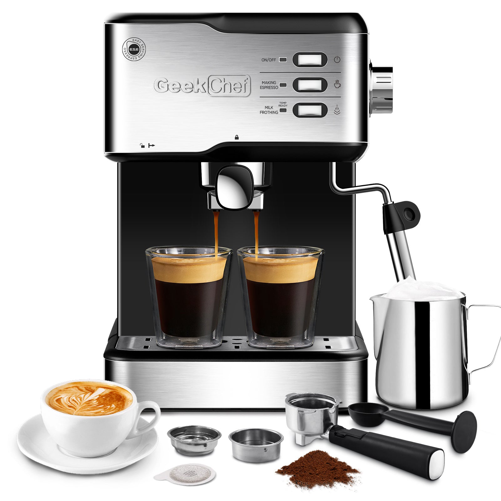 Pump Coffee Machine Compatible with POD capsules