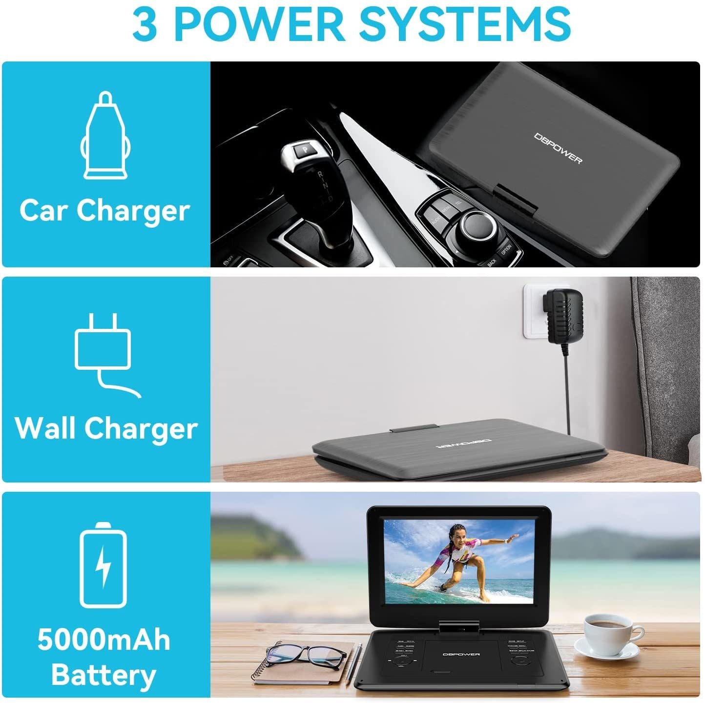 Multiple Disc Formats High Volume Speaker Car Charger Remote Control