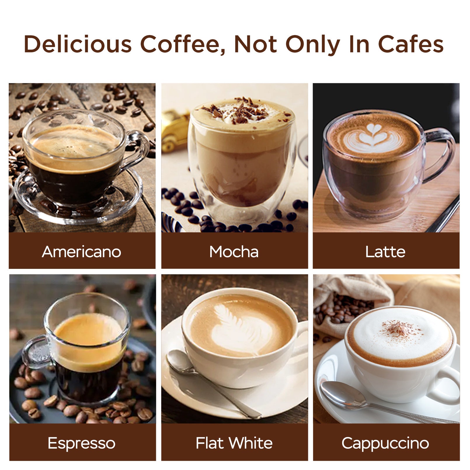 Pump Coffee Machine Compatible with POD capsules