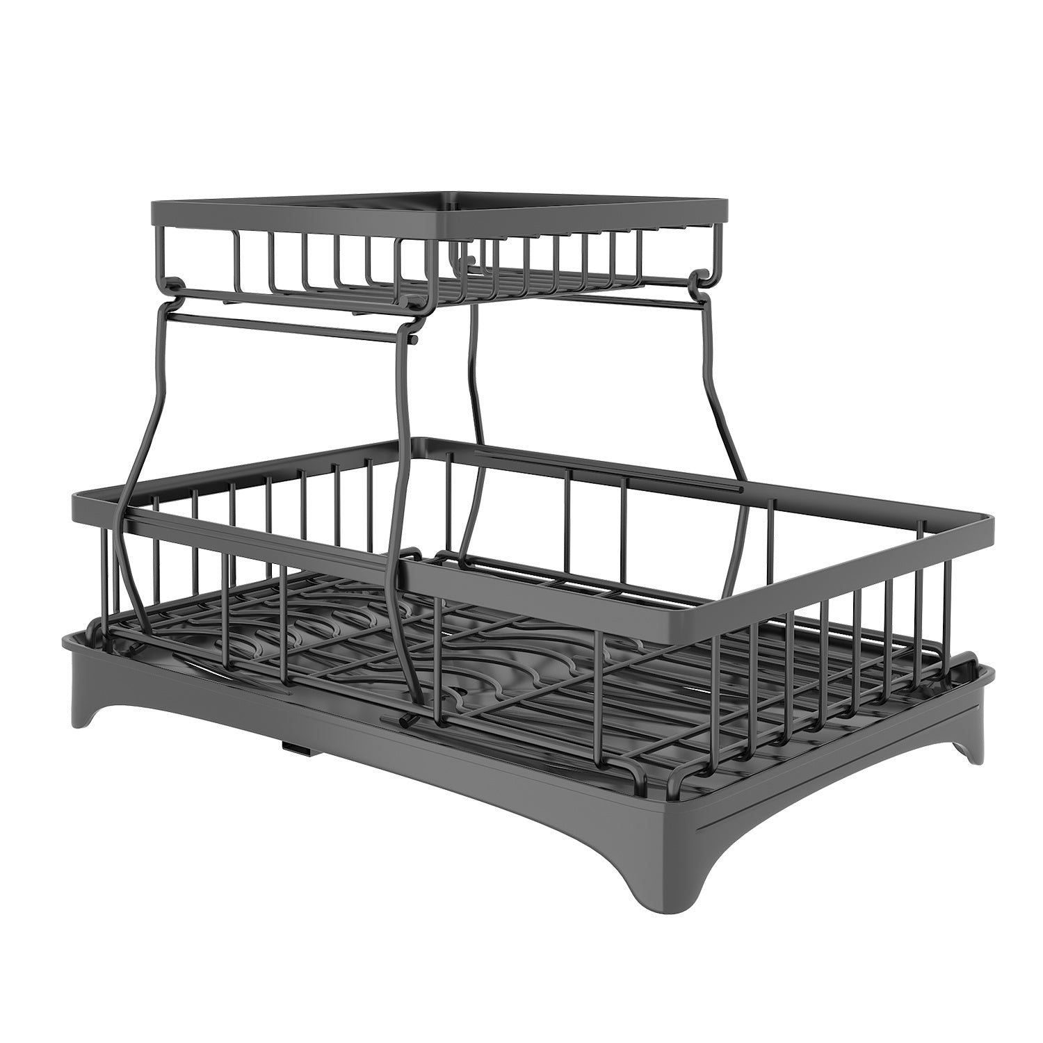 2-Tier Dish Drying Rack Organizer