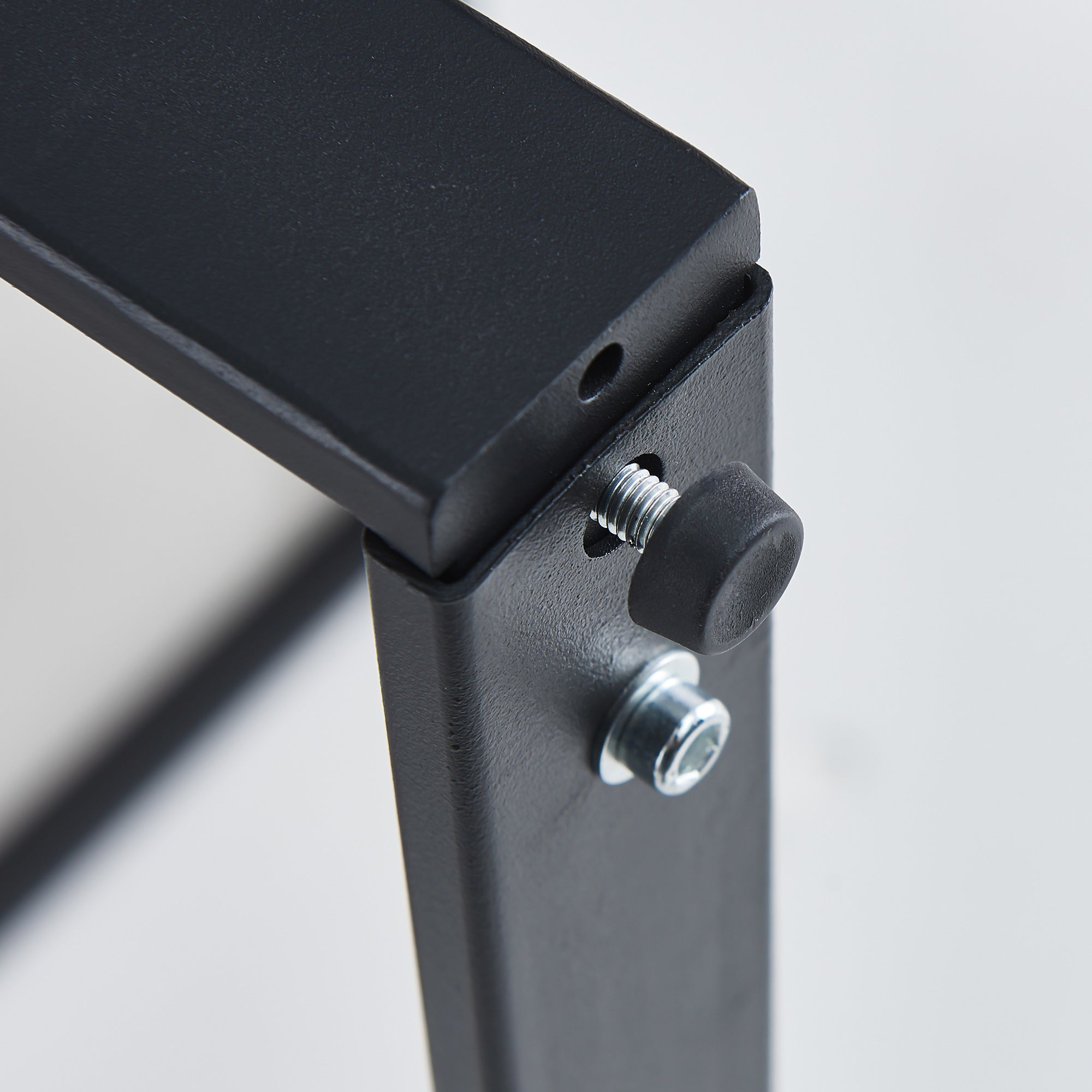 Minimalism Square coffee table Black metal frame