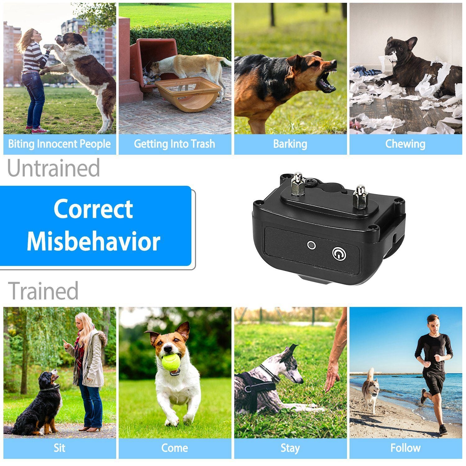 Waterproof Dog Training Collar Remote Control