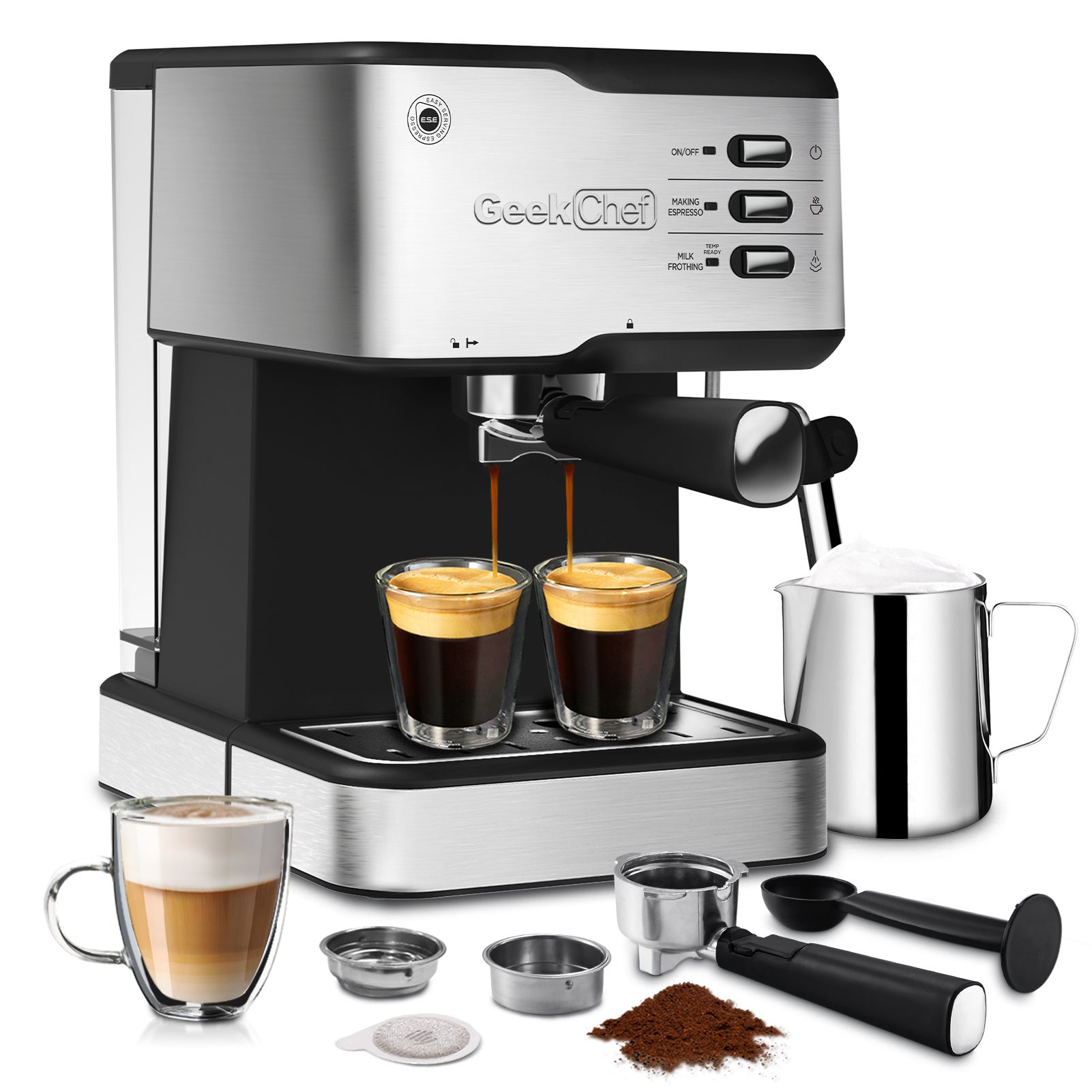 Pump Coffee Machine Compatible with POD capsules