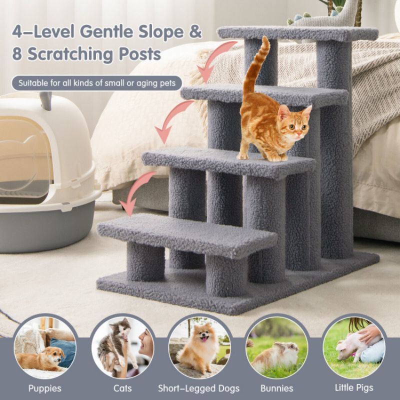 Pet Stairs Carpeted Ladder Ramp